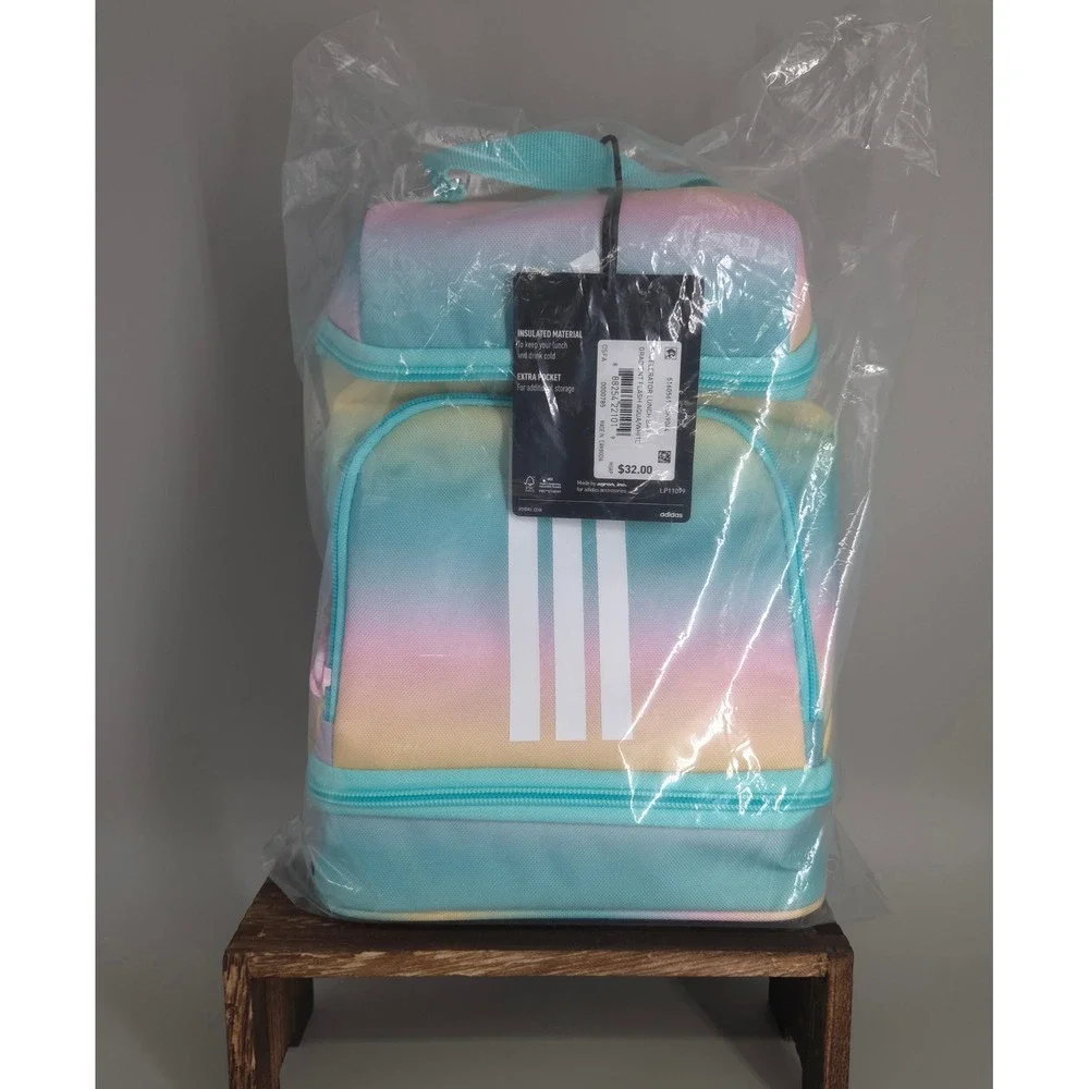 Adidas Excelerator Lunch Bag Unisex OSFA Gradient Flash Aqua Ombre Sporty NWT